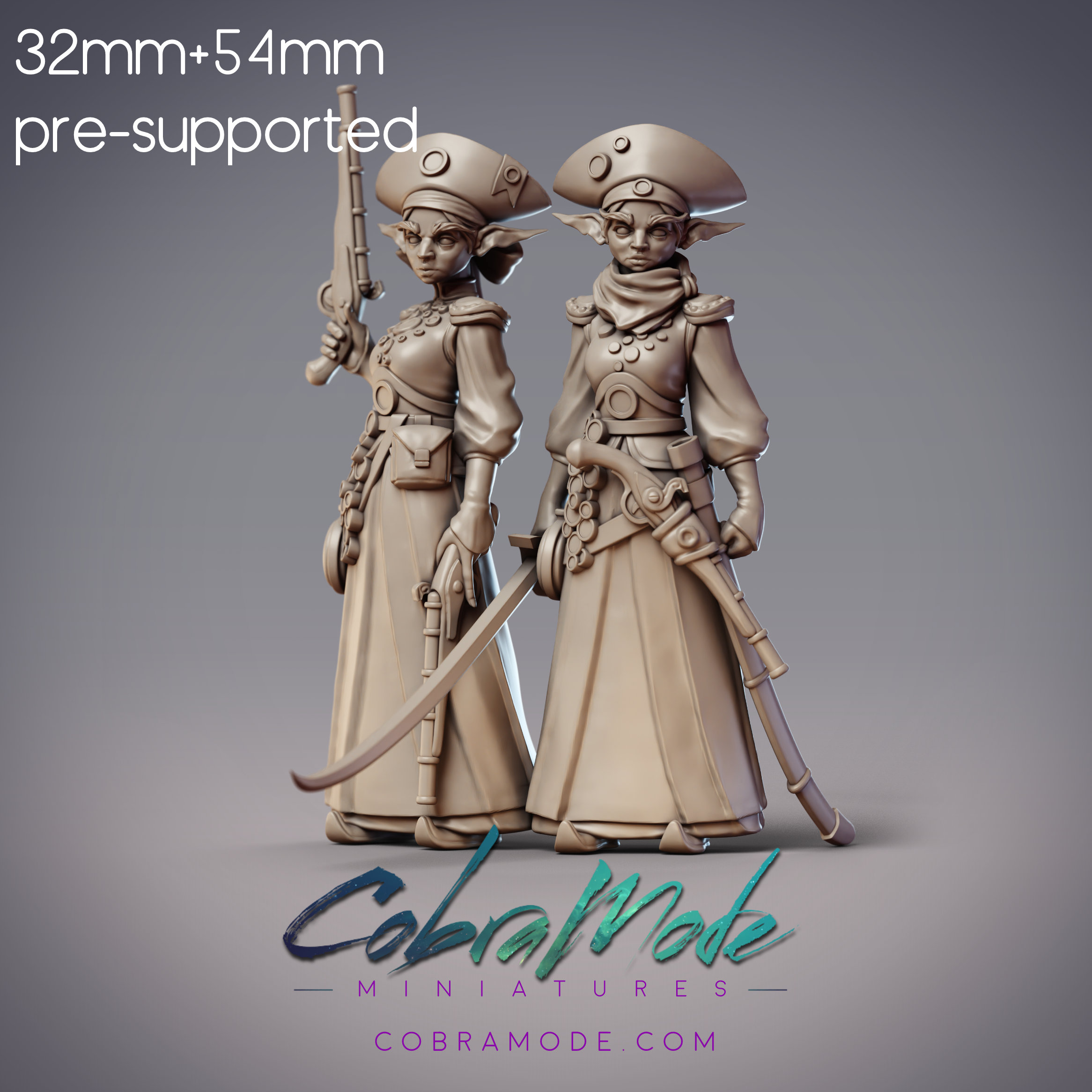Female Elf Bodyguards - Dihya & Dahna, Taforalt Mercenaries (Pre-supported)